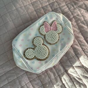 Stoney Clover Lane Large Pouch with two Minnie Mouse Pearl Patches